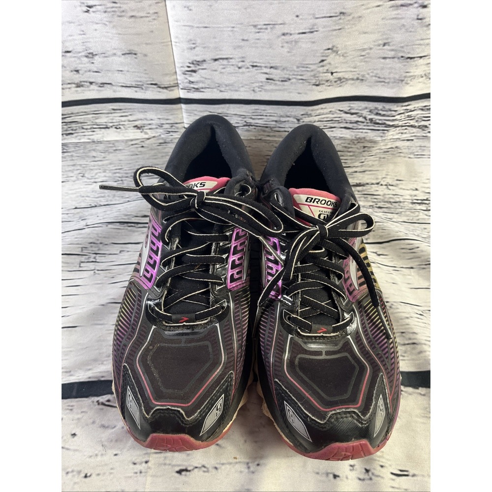 Brooks Glycerin G13 Womens Running Shoes Size 9 D US Black Purple‎ Volt